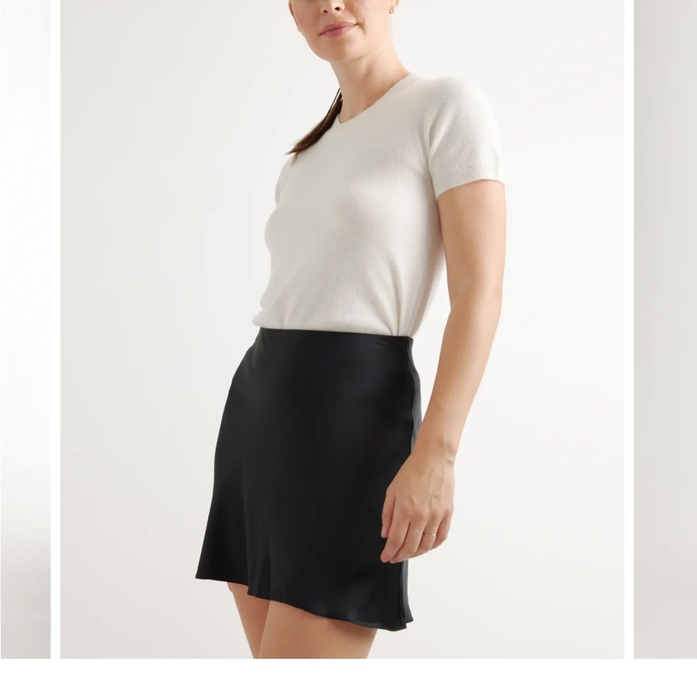 Quince Black Mini Skirt